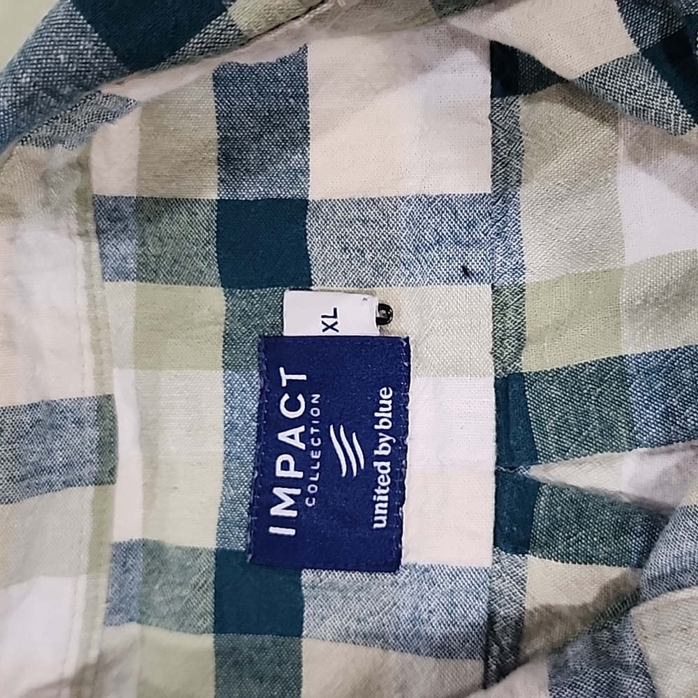 Men green XL casual/dress shirt - Picture 7 of 9